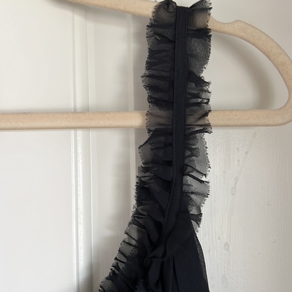 Gorgeous 100% Silk Black Ted Baker Cocktail Dress with Awesome Detail - Picture 3 of 7